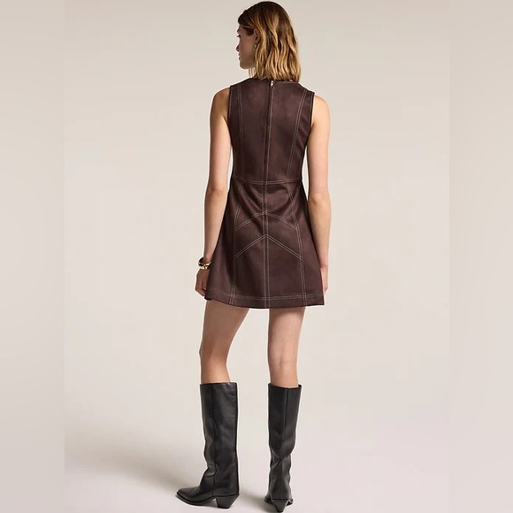 ANNA SUI X OLD NAVY Elegant Brown Sleeveless Dress - Picture 4 of 10